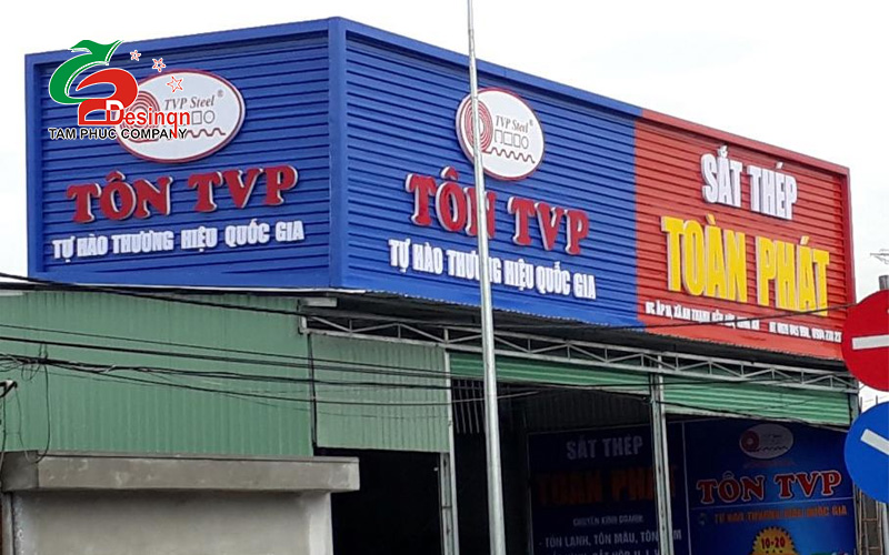 Bảng hiệu làm từ tôn có khả năng thu hút không cao
