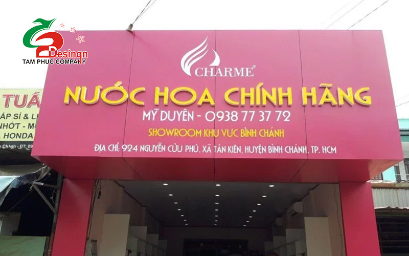 Nên thiết kế bảng hiệu có kích thước hợp lý với vị trí lắp